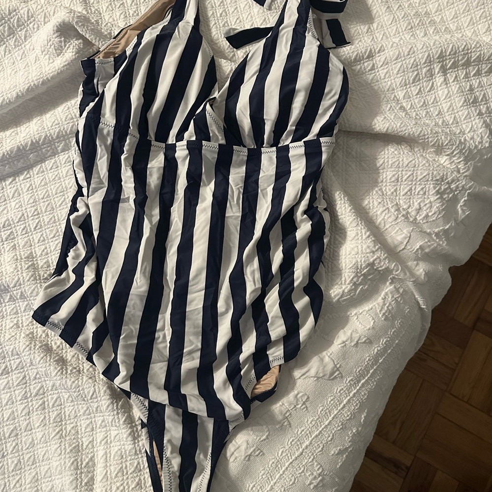 Striped One-Piece Swimsuit